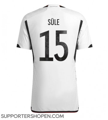 Tyskland Niklas Sule #15 Hemma Matchtröja VM 2022 Kortärmad